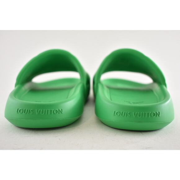 Louis Vuitton Waterfront Mule Bubble Monogram Green Slide Sandal UK 9 US 10 11 - Picture 13 of 14